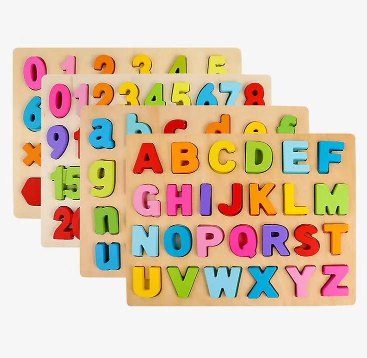 0-20 numbers Wooden jigsaw puzzle For Toddlers, Abc Case Letter And Number Educational Toys