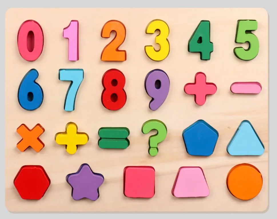 0-20 numbers Wooden jigsaw puzzle For Toddlers, Abc Case Letter And Number Educational Toys