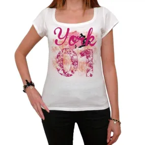 01, York, Women's Short Sleeve Round Neck T-shirt 00008