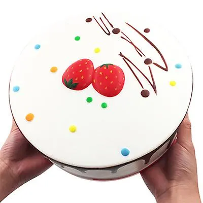 24.5*24.5*8.5cm white Oversized mousse cake Squishy Slow rebound Decompression toys for kids,adult AZ18314