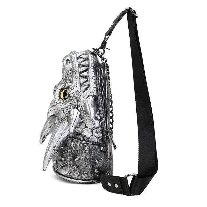 3D Backpack ,3d Chest Sling Messenger Bags Fashion Multi-Way Dragon Head Crossbody Bag