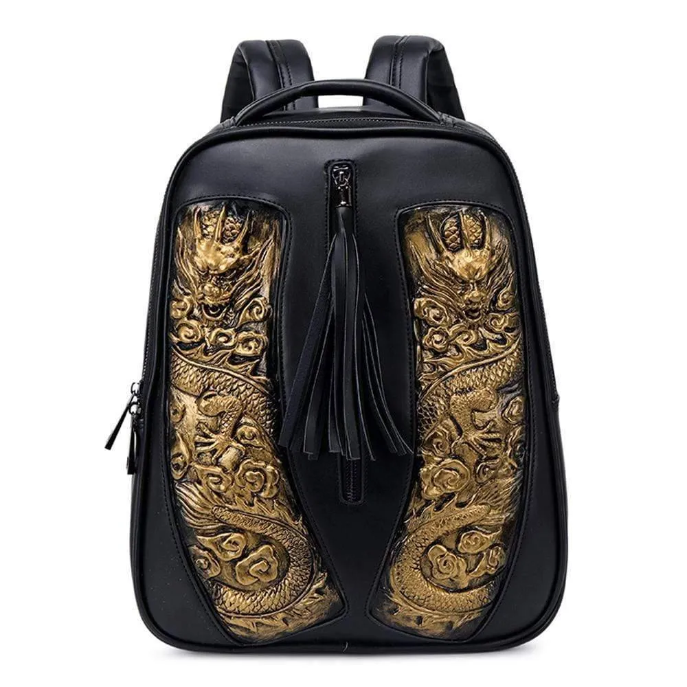 3D Backpack 3D Chinese Double Flying Dragon Backpack