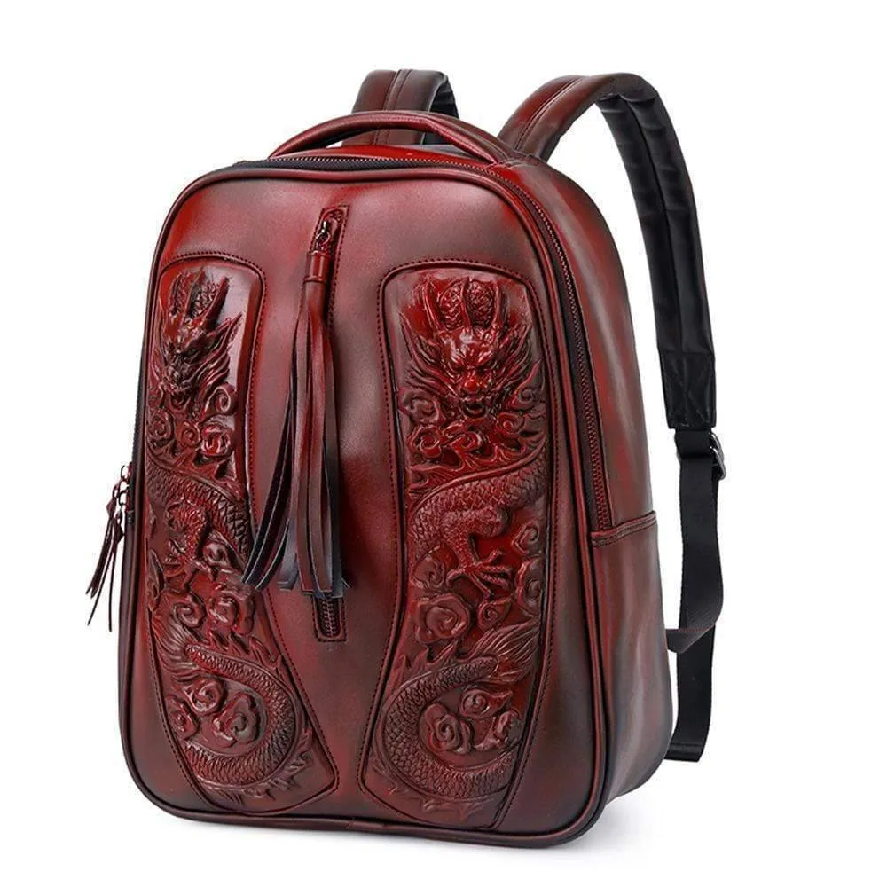 3D Backpack 3D Chinese Double Flying Dragon Backpack