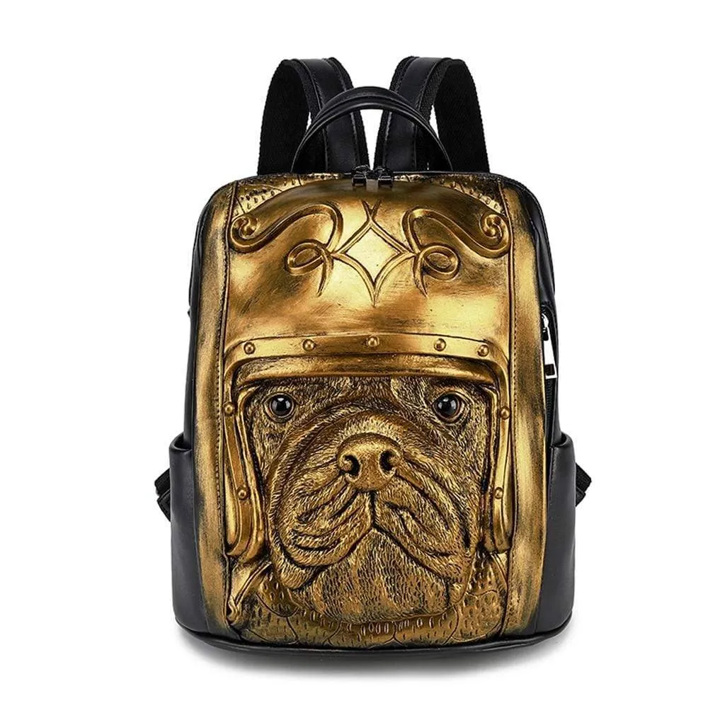 3D Backpack 3D Sha Pei Dog With Helmet Waterproof Backpack