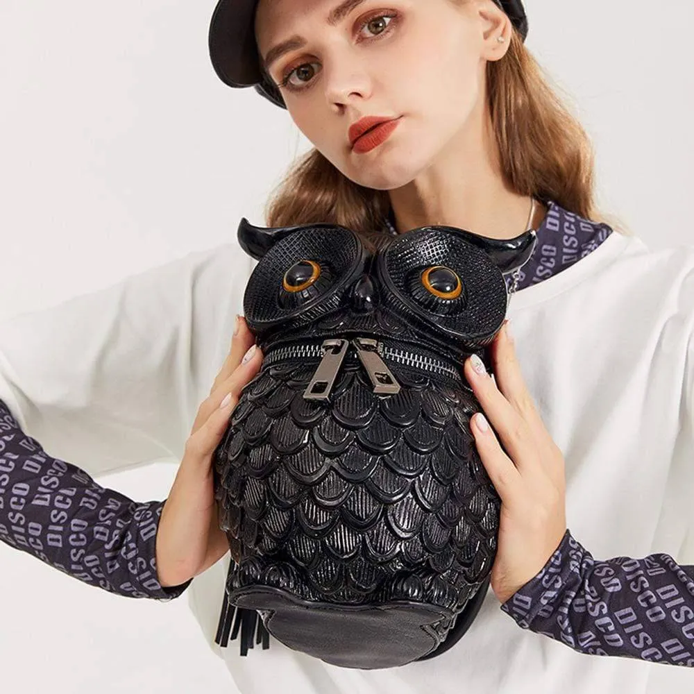 3D  Owl Handle Shoulder Messenger Cross body Backpack