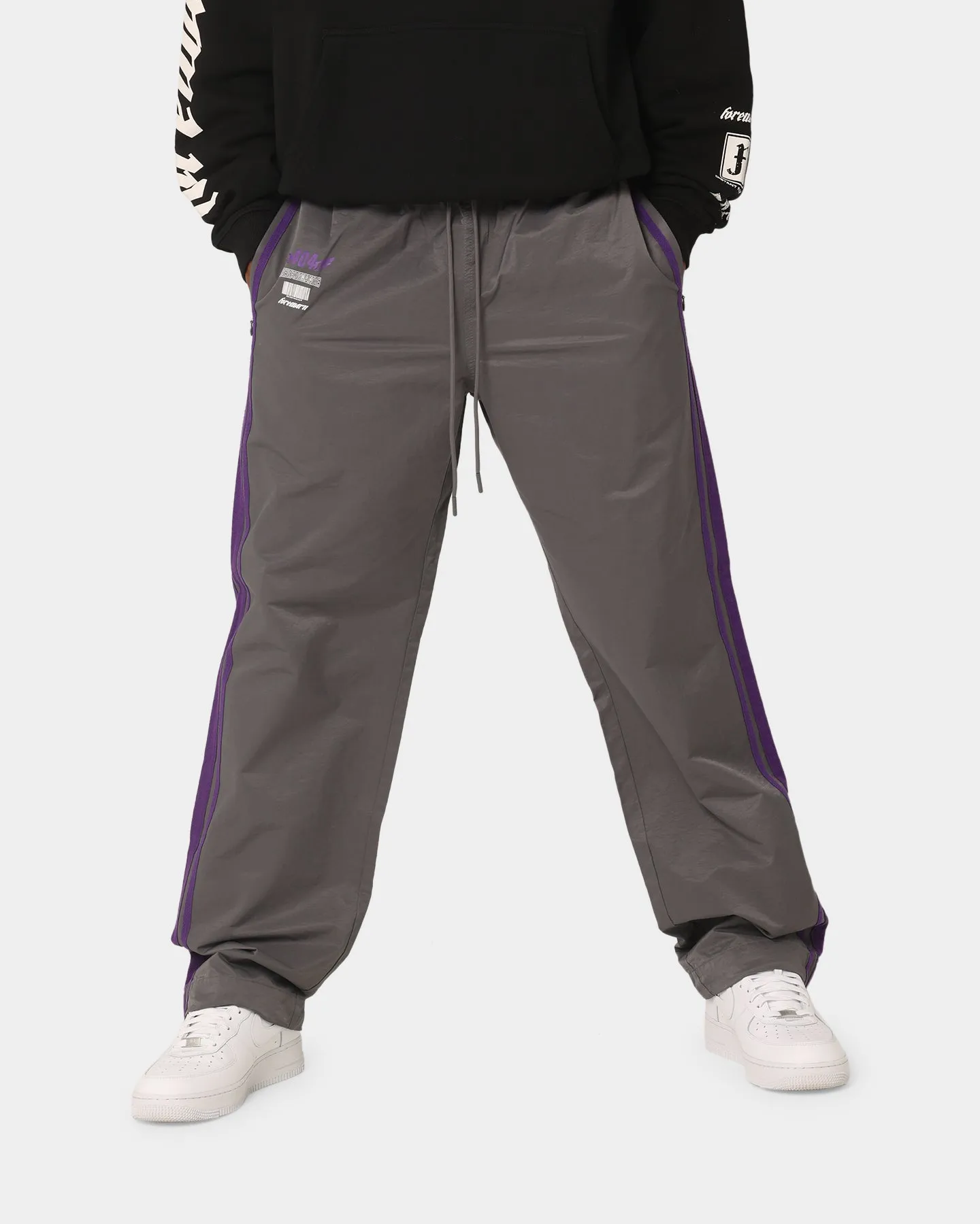 404 Racer Trackpant Charcoal/Purple