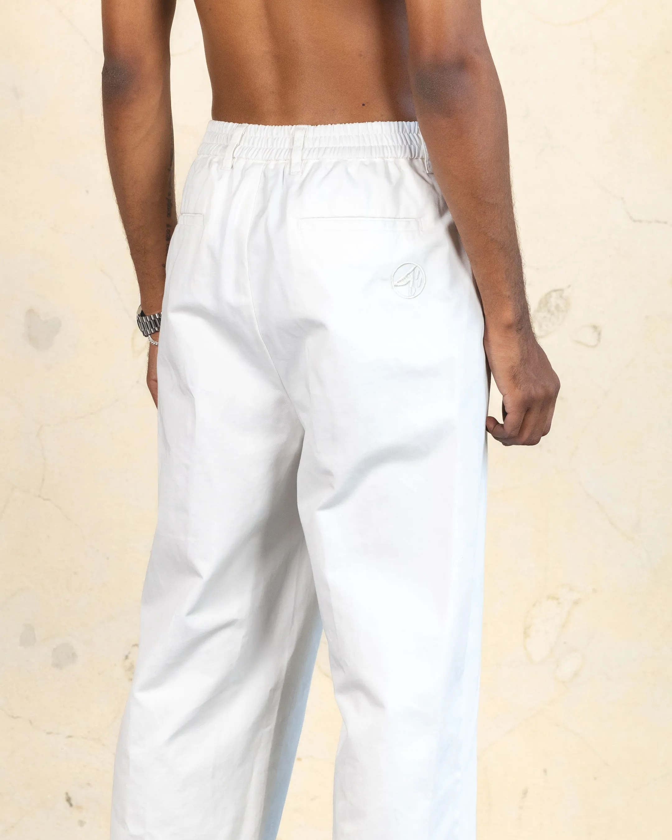 404 Studio High Waist Trousers Off White