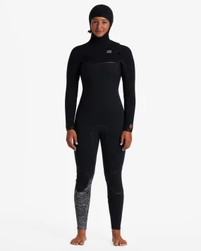 5/4 Furnace Chest Zip Hooded Wetsuit - Midnight Trails