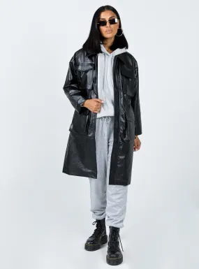 Aalto PU Coat Black