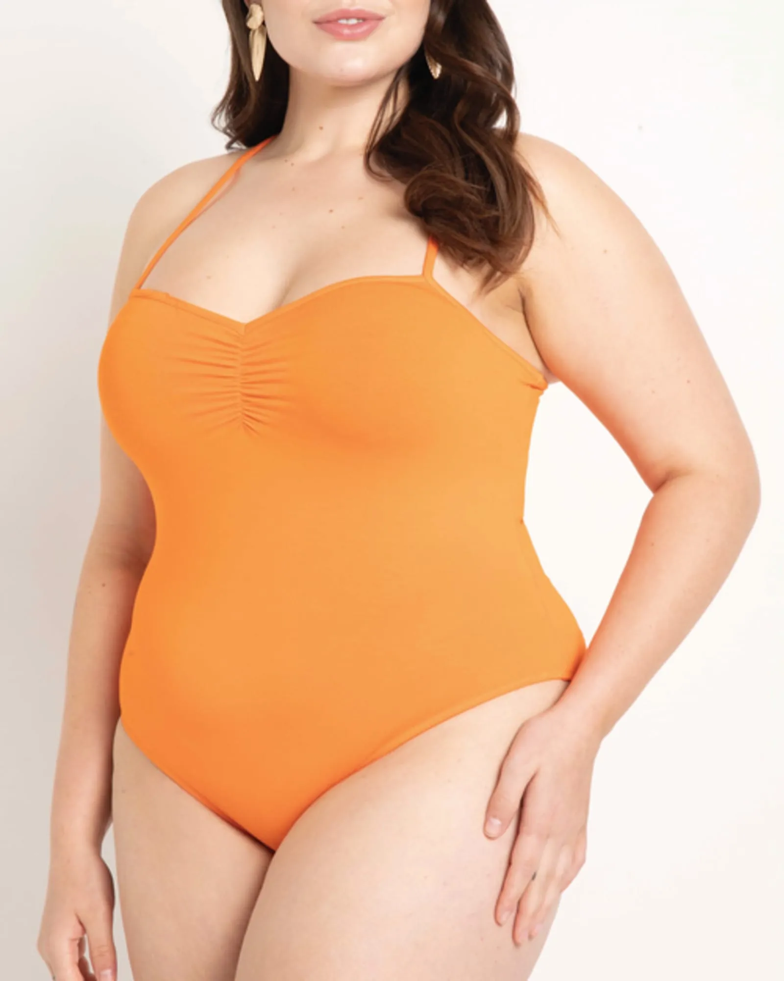 Abigail Cross Strap Bodysuit | Exotic Orange