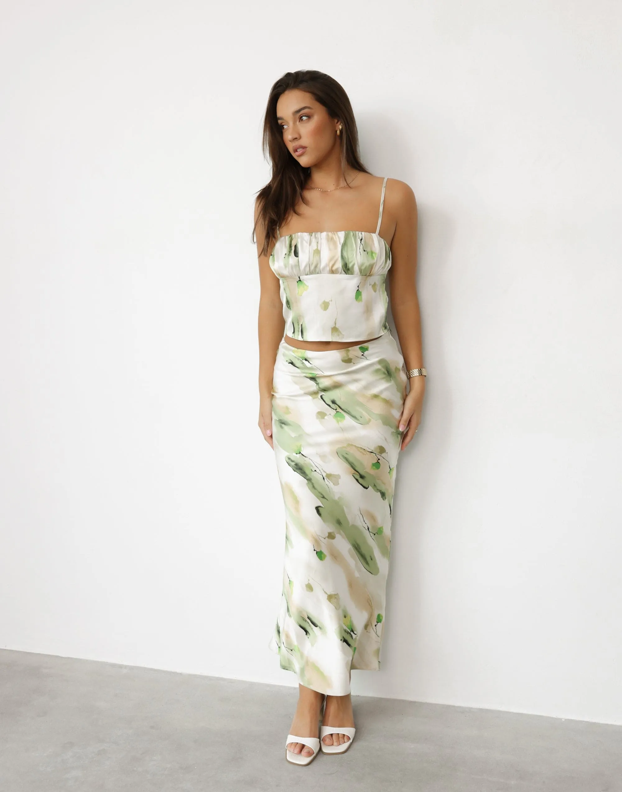 Adoette Maxi Skirt (Water Lily)