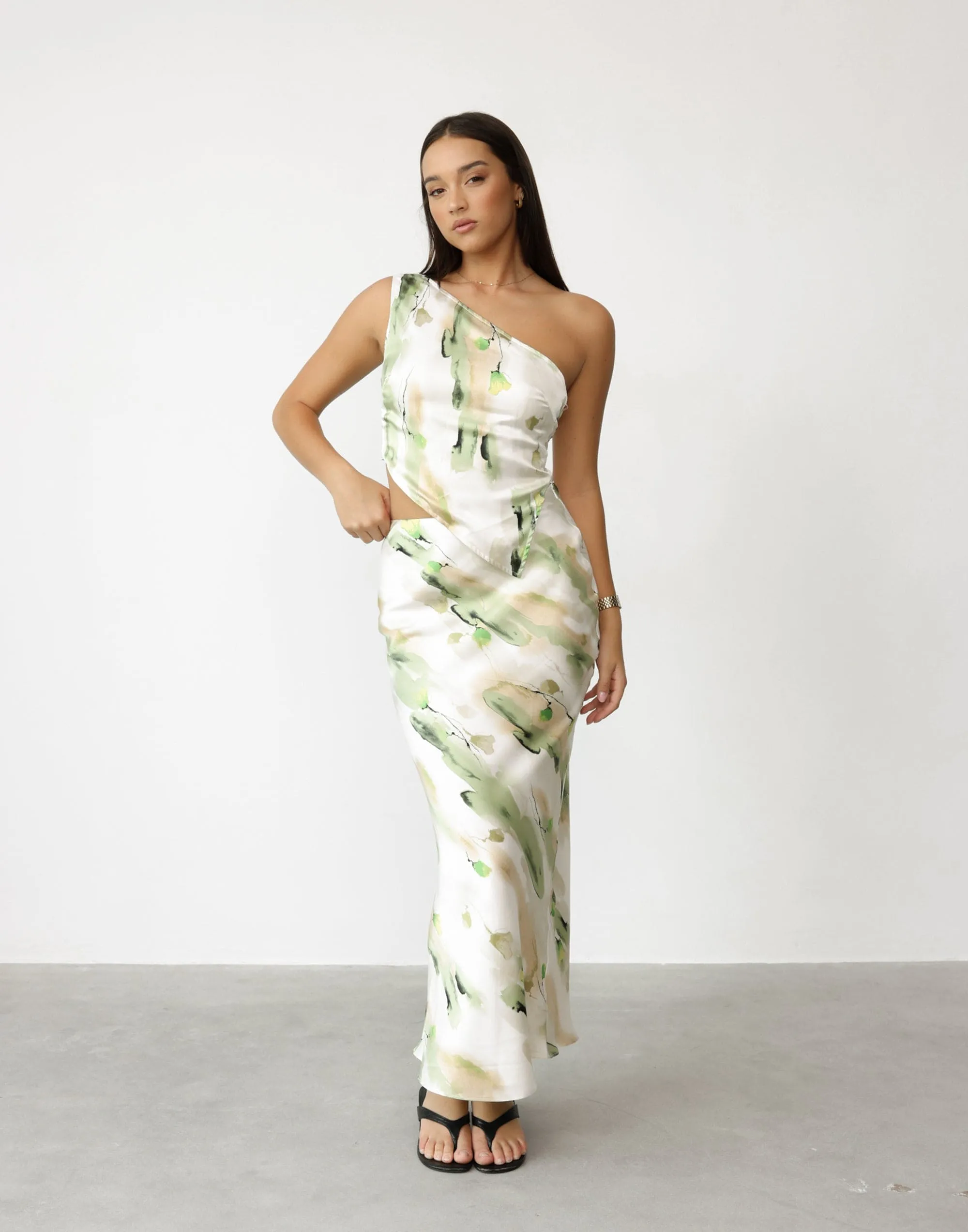 Adoette Maxi Skirt (Water Lily)