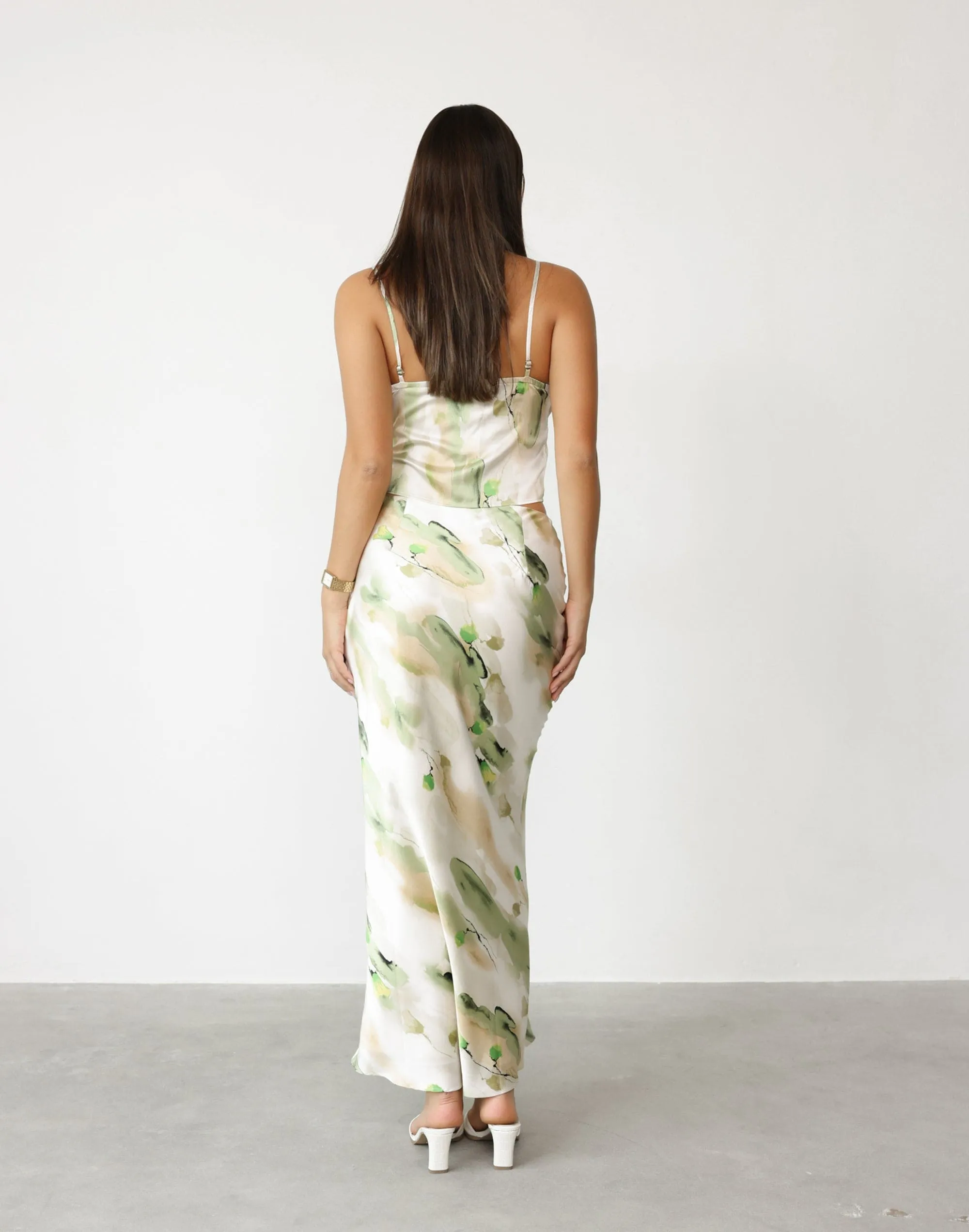 Adoette Maxi Skirt (Water Lily)