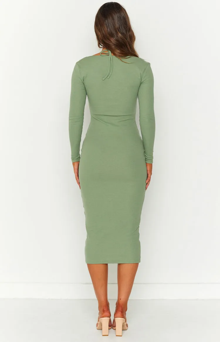 Alycia Green Knit Midi Dress