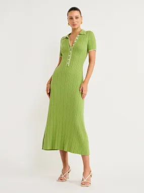 Anna Quan Penelope Dress in Matcha Cream