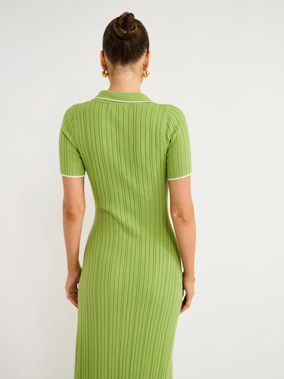 Anna Quan Penelope Dress in Matcha Cream