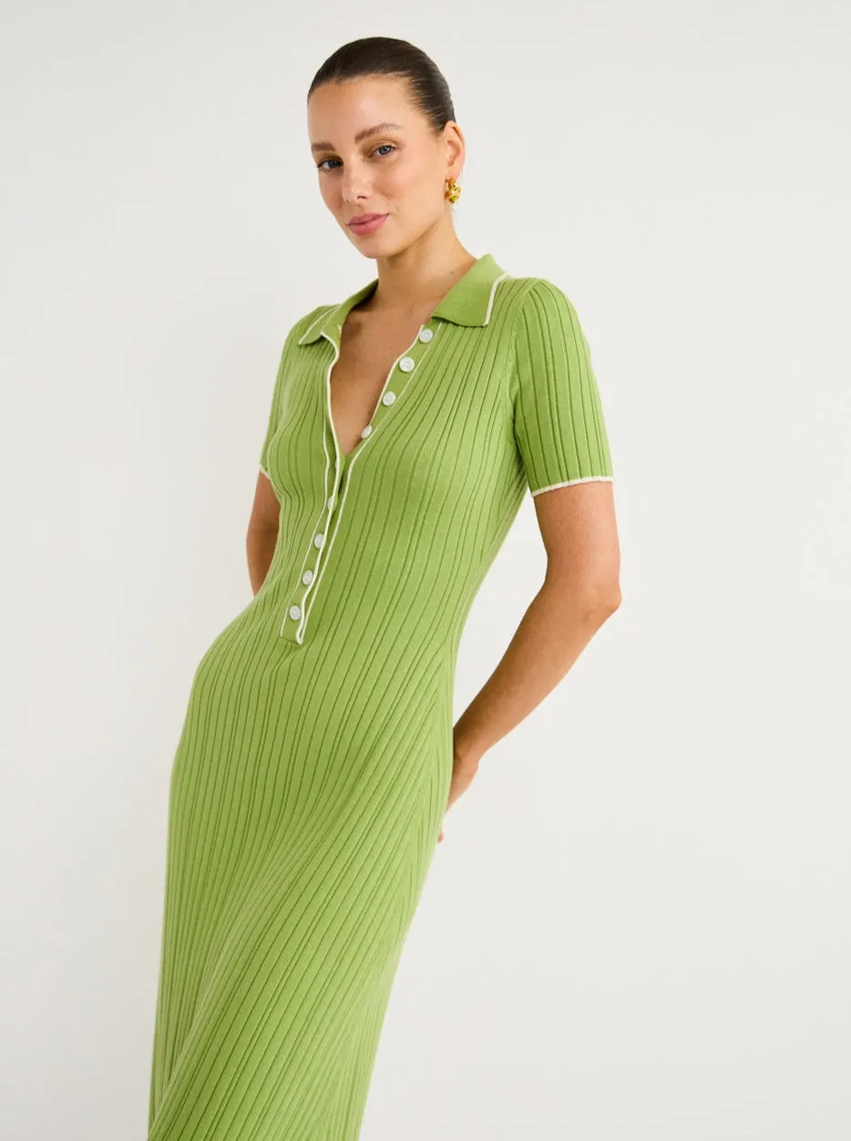 Anna Quan Penelope Dress in Matcha Cream