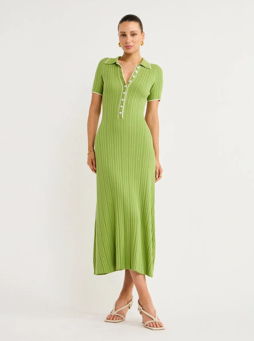 Anna Quan Penelope Dress in Matcha Cream