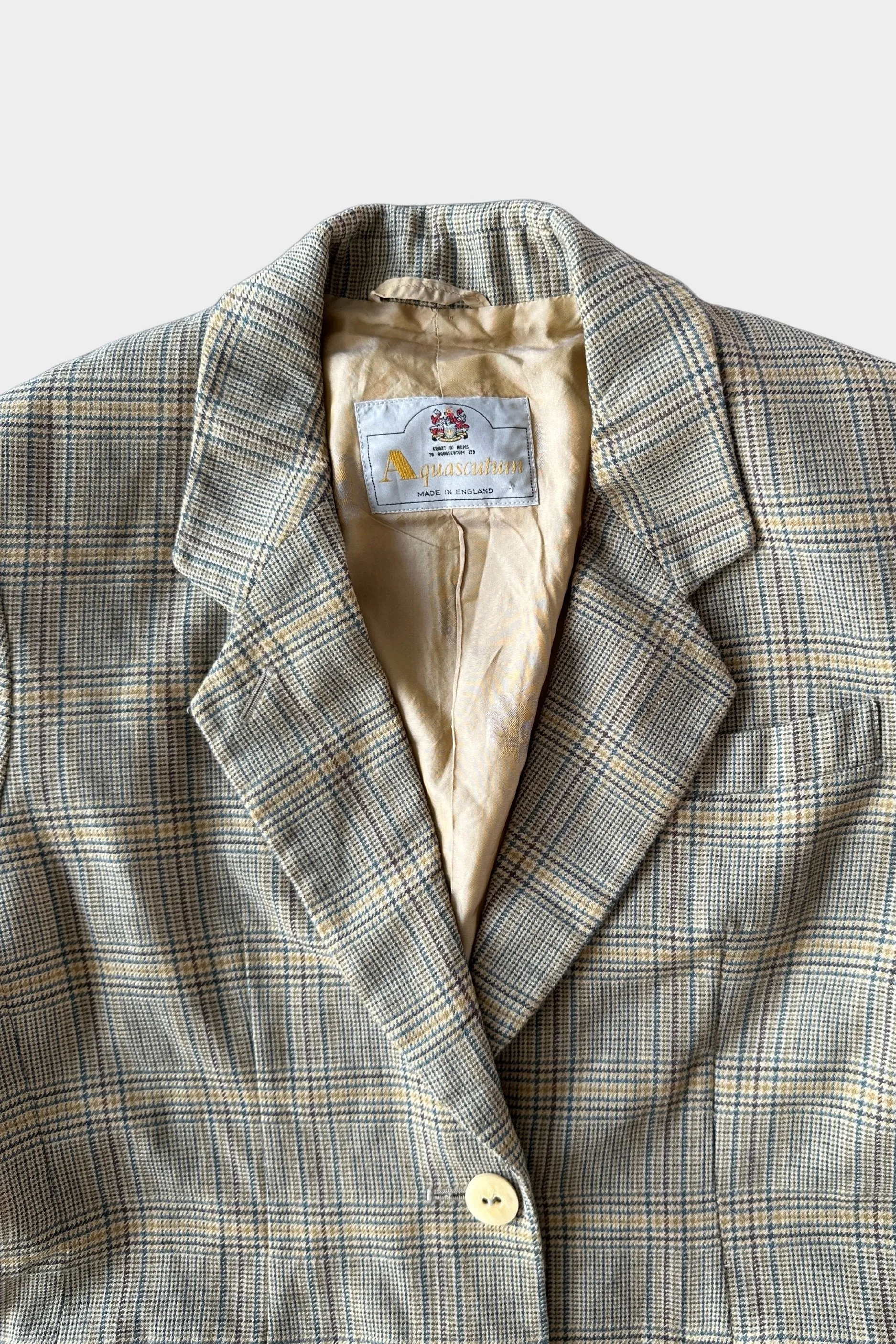 Aquascutum Vintage Wool Tweed Check Suit