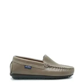 Atlanta Mocassin Taupe Stamped Loafer