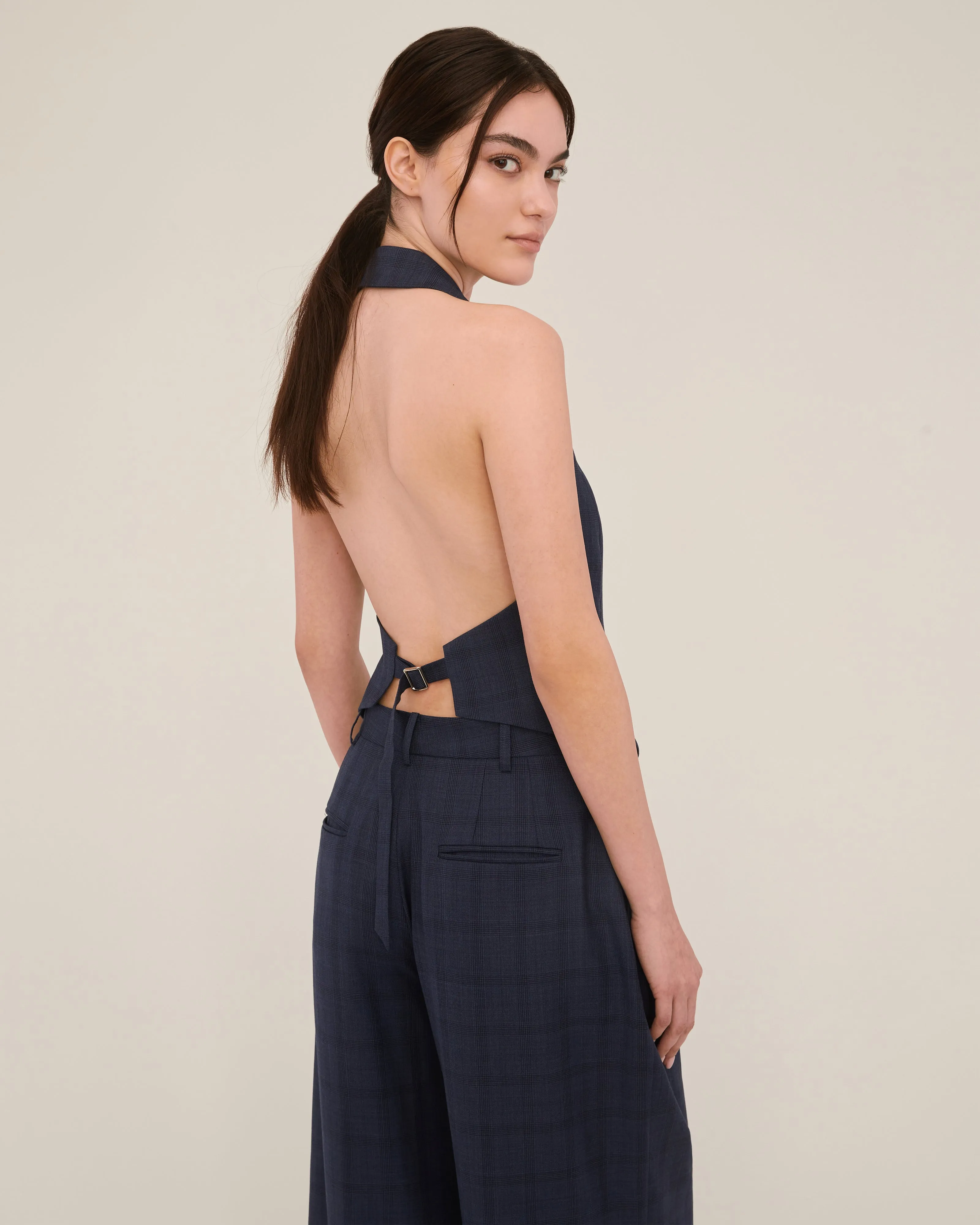 Ava Open Back Tuxedo Vest