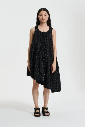 AZELIA | DRESS UME FLORAL SEQUINS BLACK