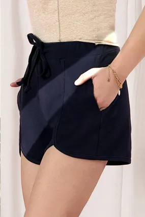 BANDED HIGH WAIST SHORT BINDING PANTS WITH STRING