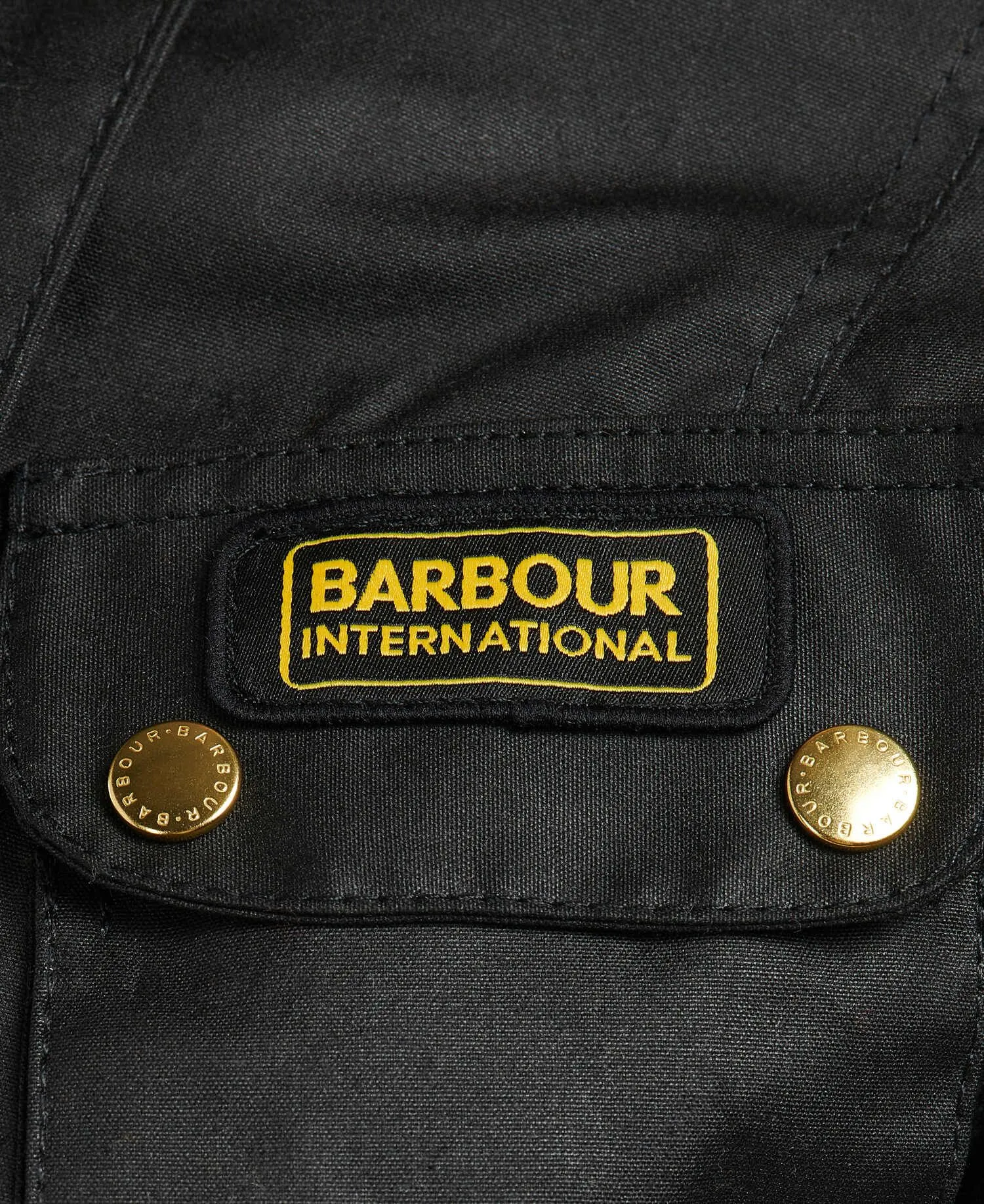 BARBOUR INTERNATIONAL LADIES WAXED JACKET BLACK