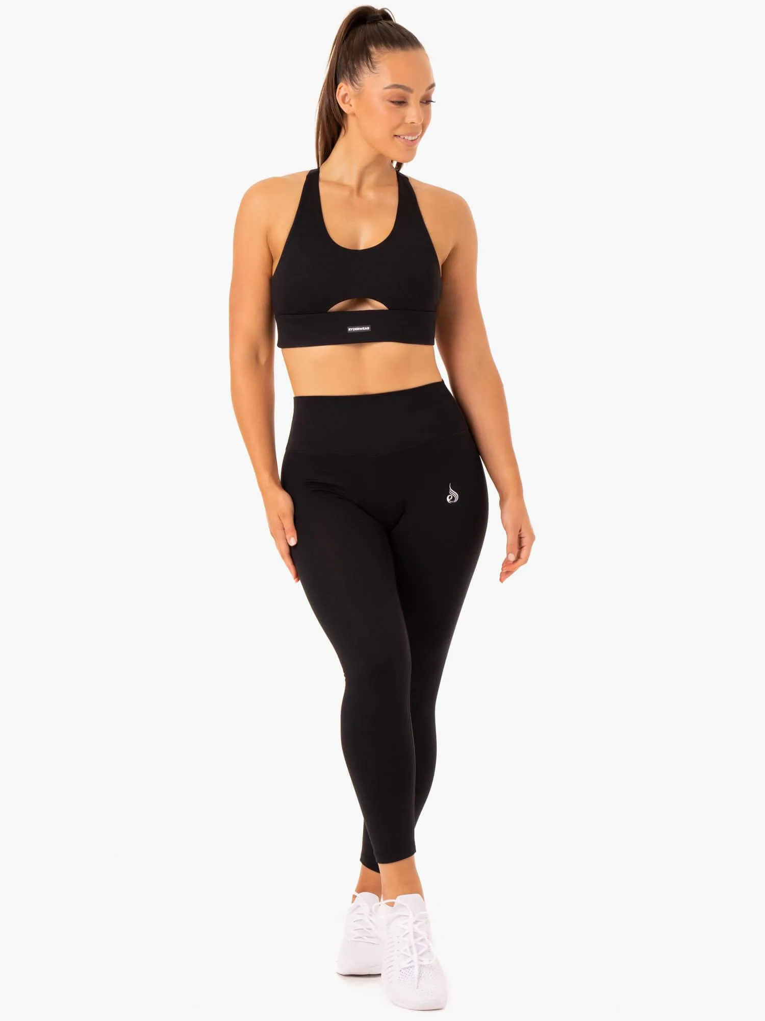 Base Full Length High Waisted Leggings - Black