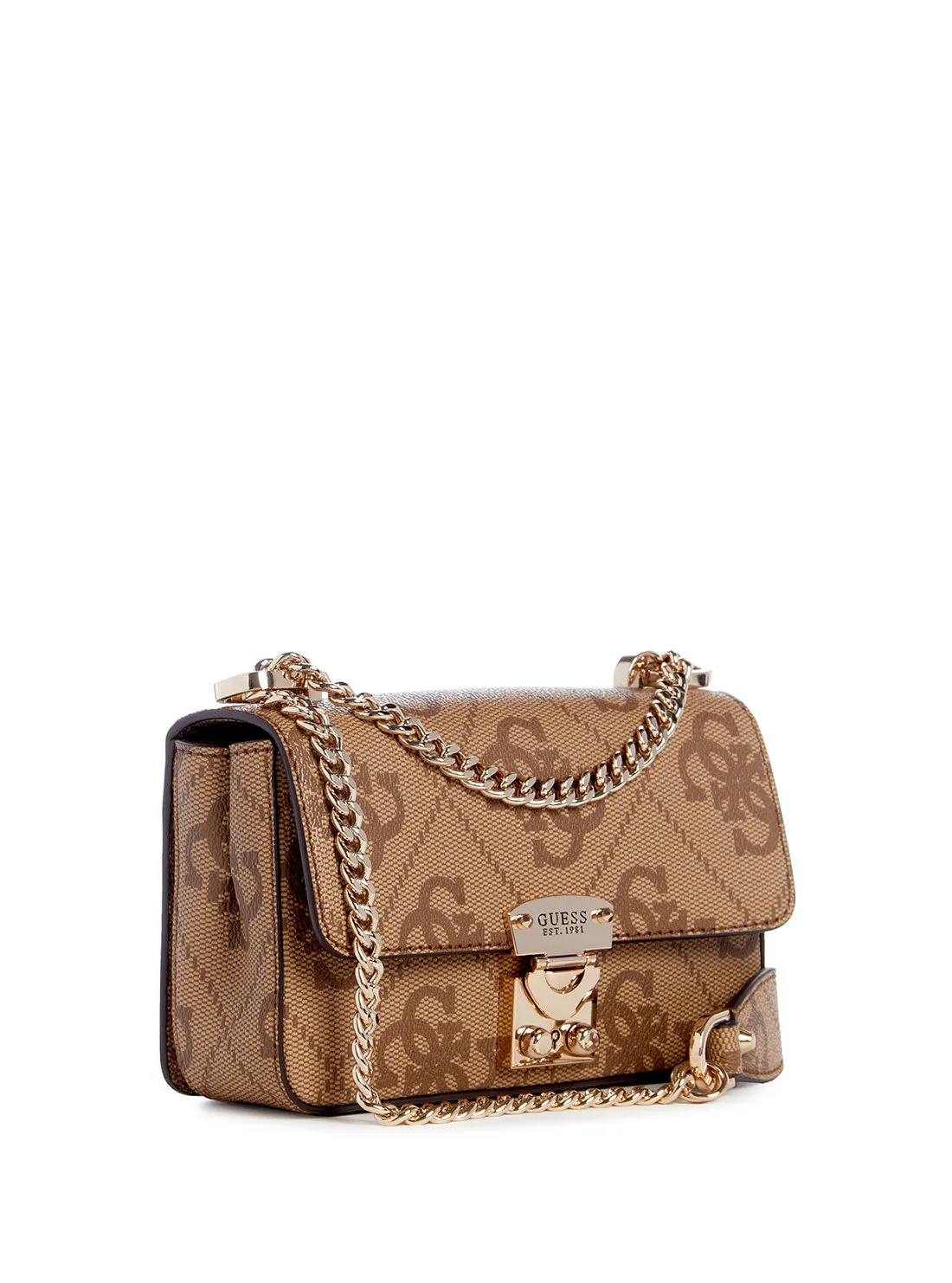 Beige Brown Logo Eliette Mini Crossbody Bag