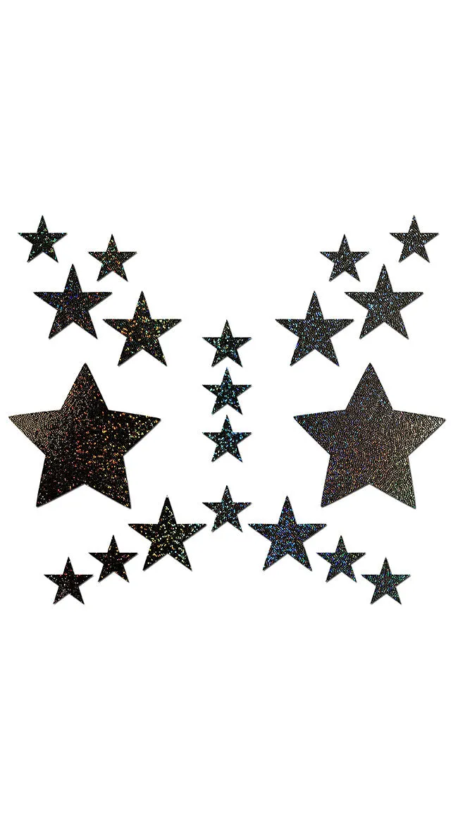 Black Center Stage Star Pasties