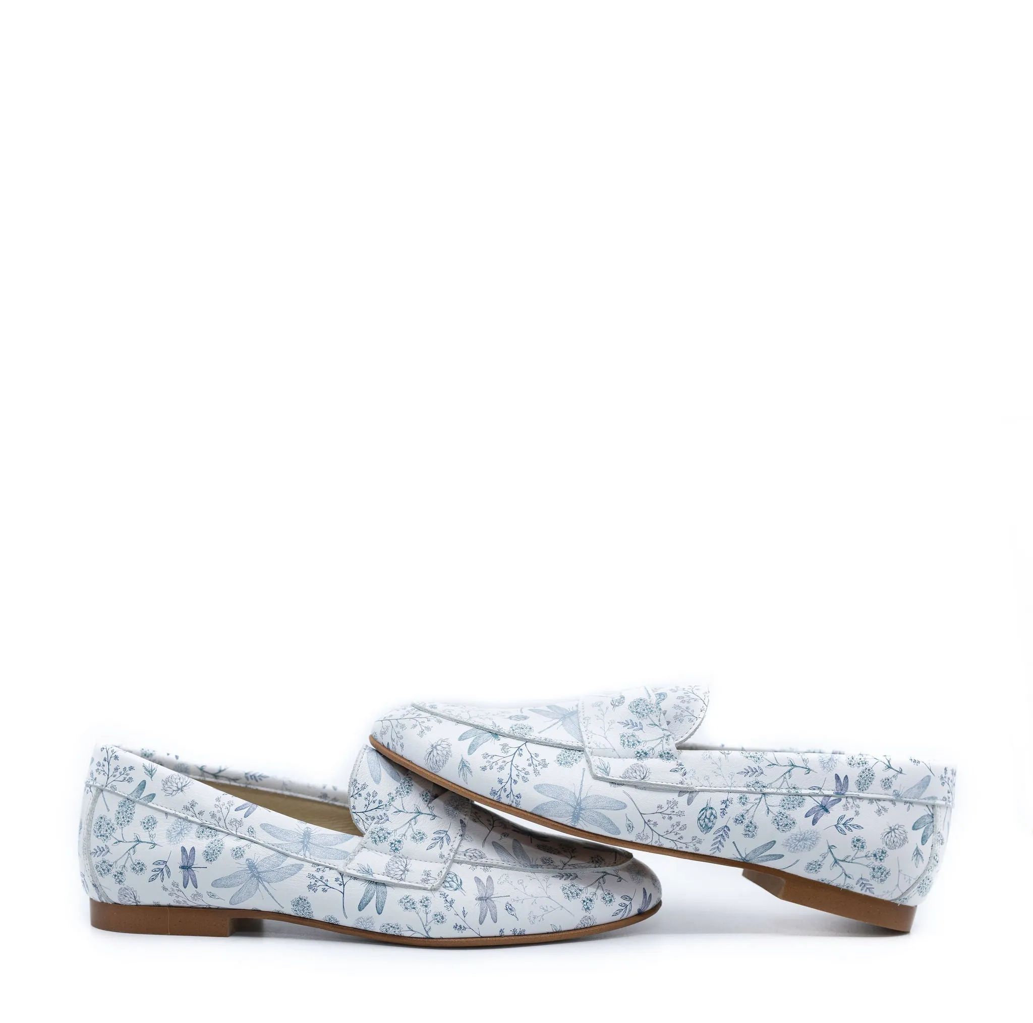 Blublonc Dragonfly Printed Penny Loafer