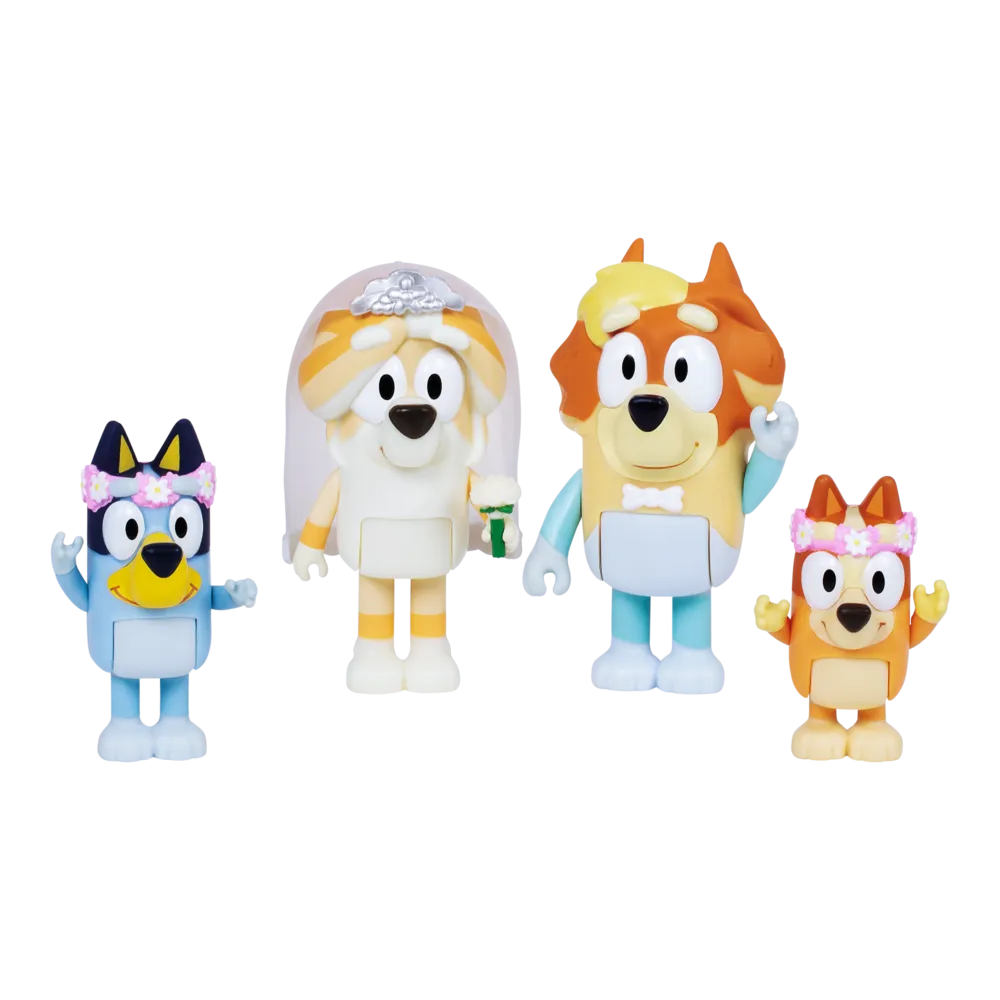 BLUEY S10 FIGURE 4 PACK WEDDING TIME