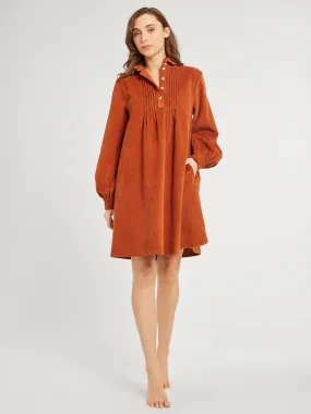 Bonnie Dress in Cinnamon Cord