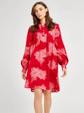 Bonnie Dress in Crimson Floral