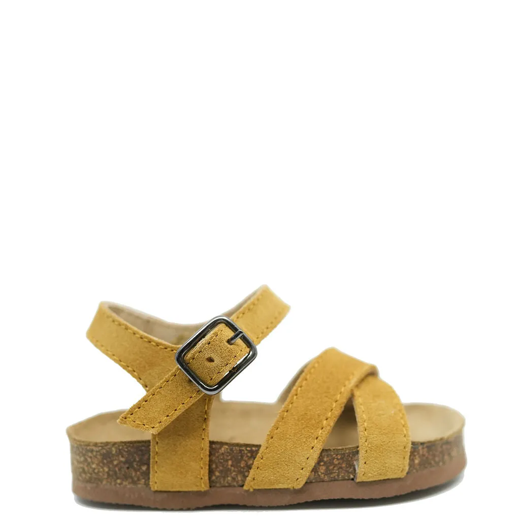 Bonpoint Mustard Criss Cross Baby Sandal