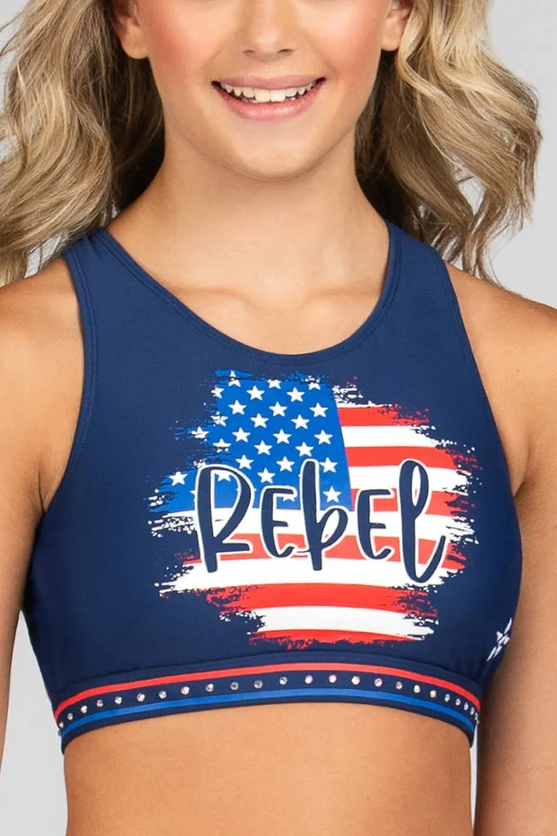 Brandy Sports Bra in Stars and Stripes