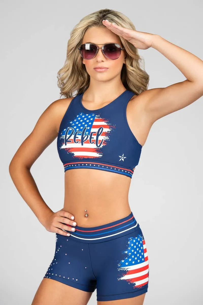 Brandy Sports Bra in Stars and Stripes