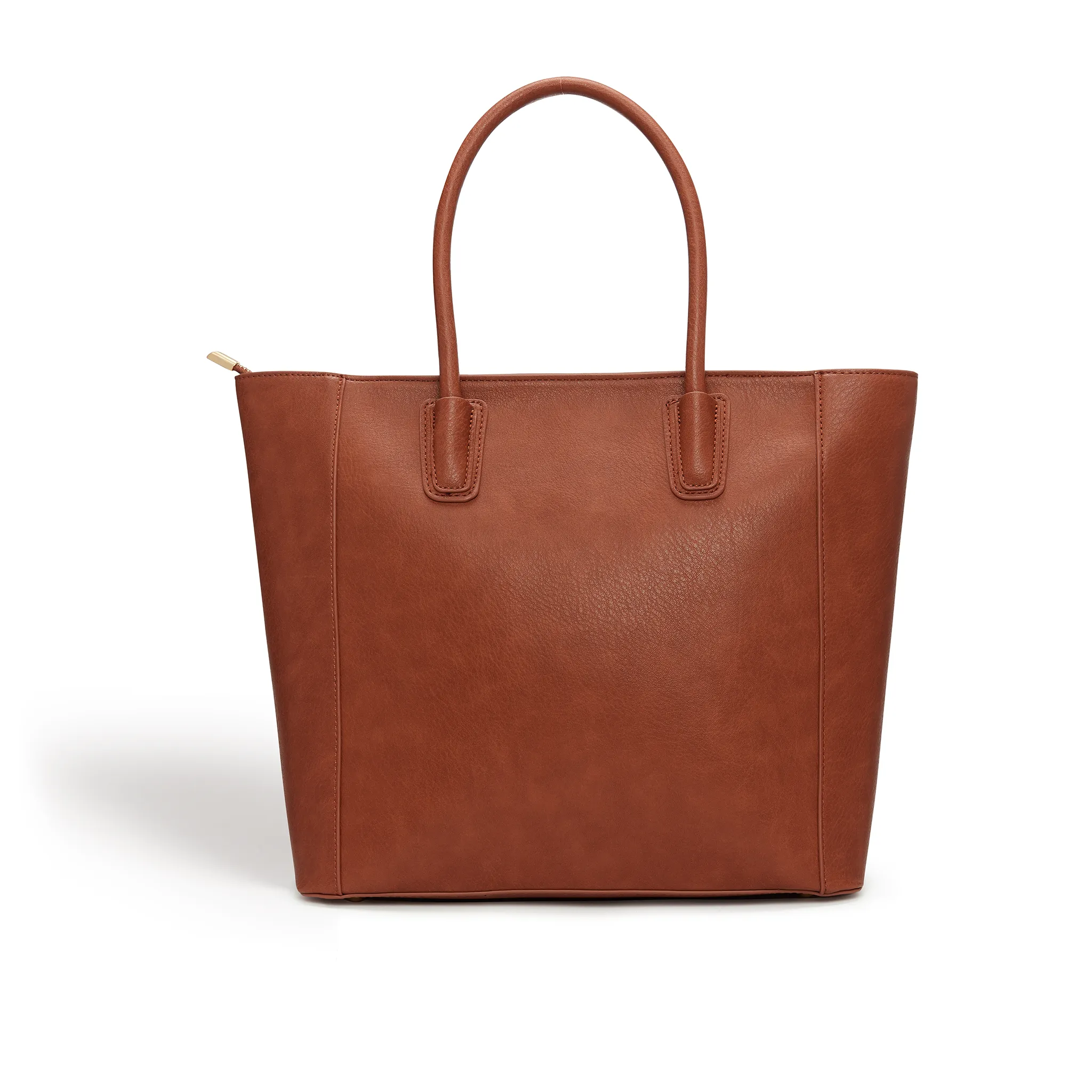 Brown - Eufala Vegan Tote Handbag