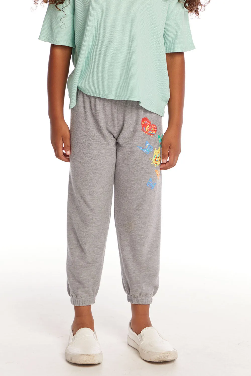 Butterflies Girls Cozy Knit Sweatpant