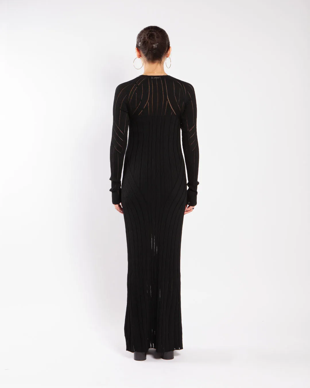 Calvin Klein Rib Maxi Knit Dress Black