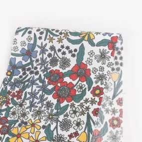 Cartoon Flowers Rayon Challis - Primary