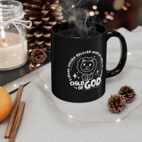 Child of God Lion 11oz Black Mug