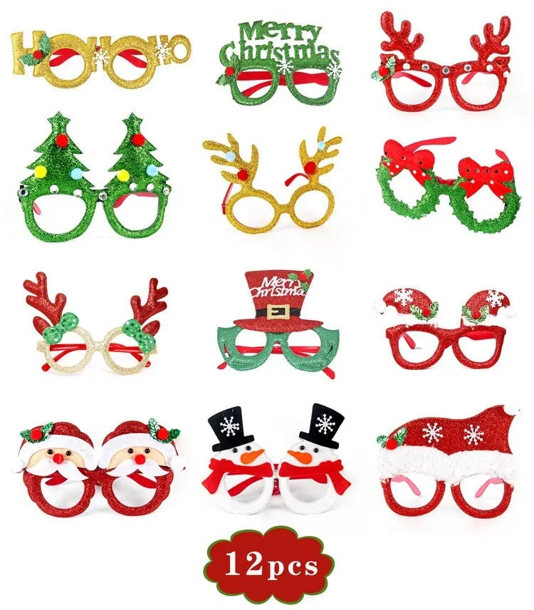 Christmas Decorations Glasses Suit