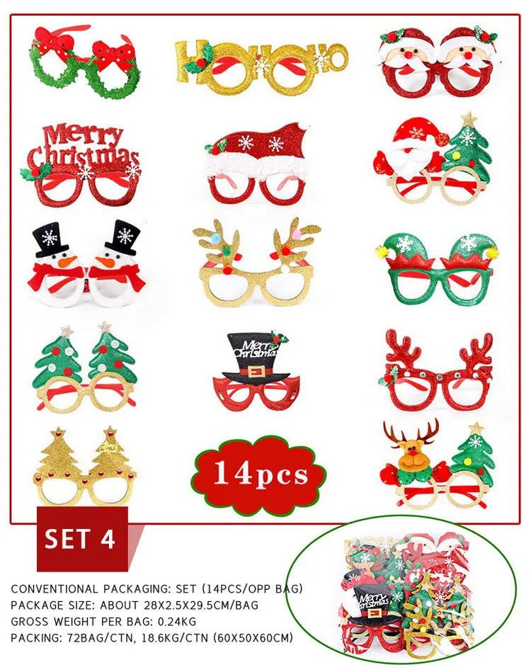 Christmas Decorations Glasses Suit