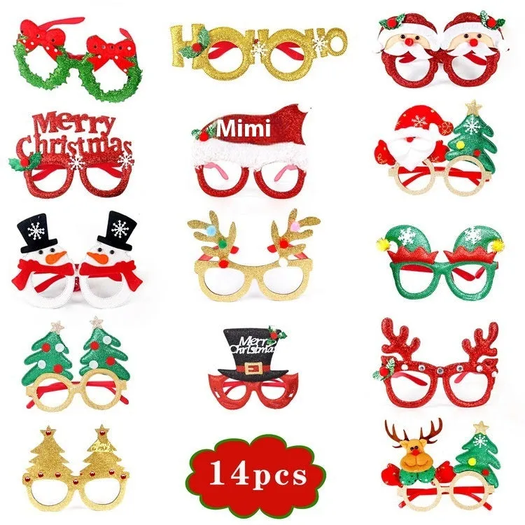 Christmas Decorations Glasses Suit