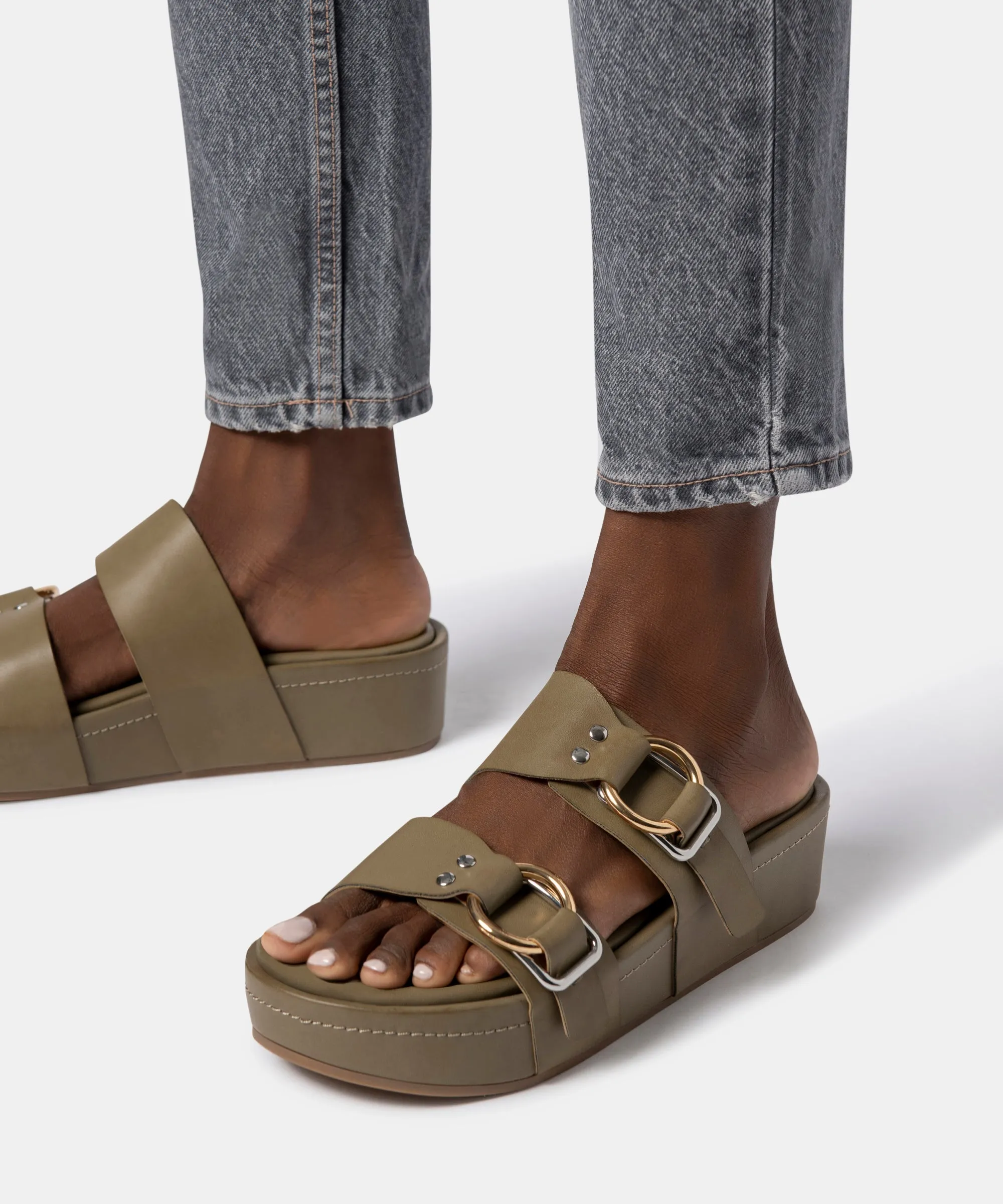 CICI SANDALS KHAKI STELLA - re:vita