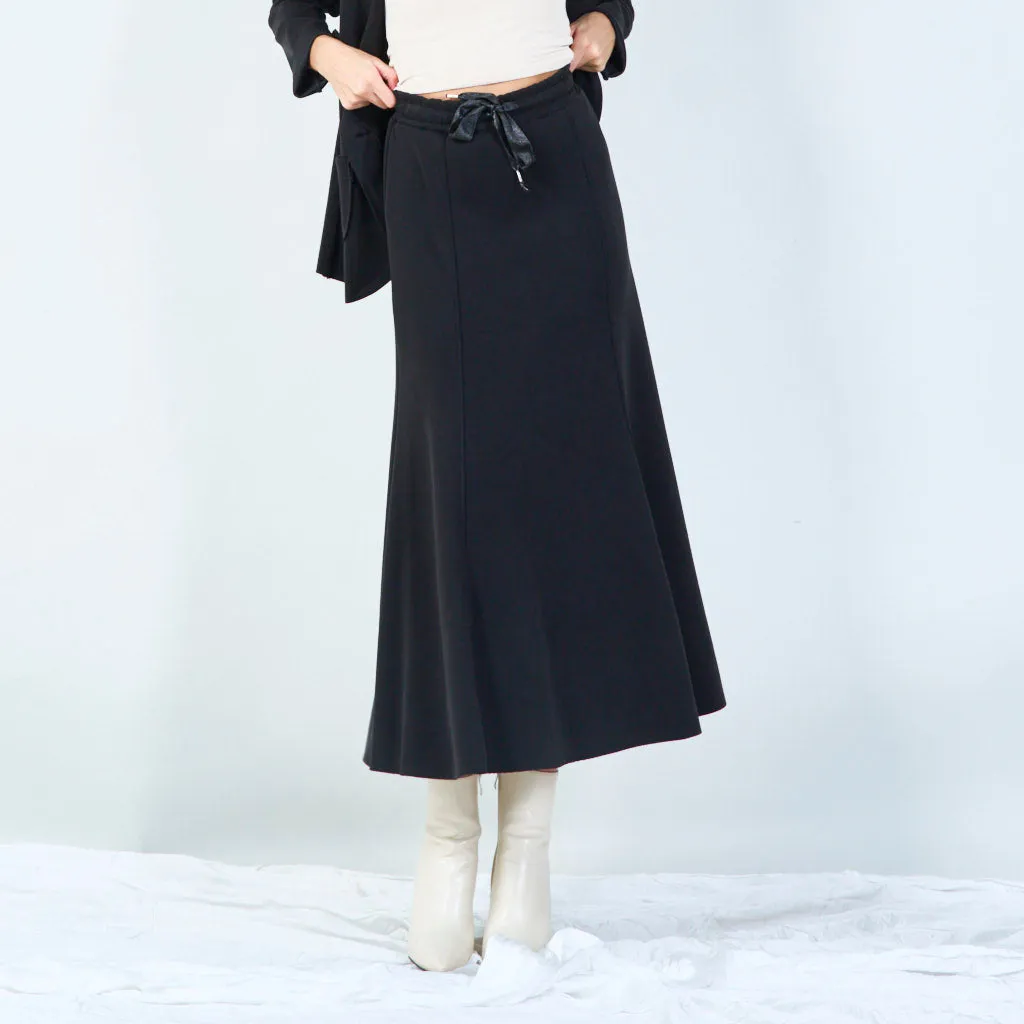 Classic midi skirt with ribbon tie wholesale