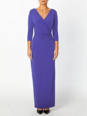 Como French Blue Jersey Gown