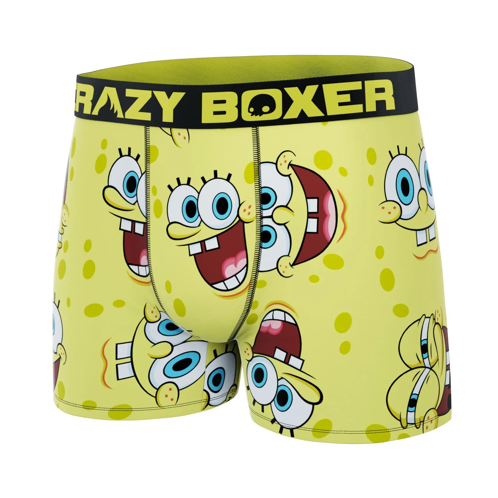 CRAZYBOXER SpongeBob Faces Box Men's Boxer Briefs (Creative Packaging)